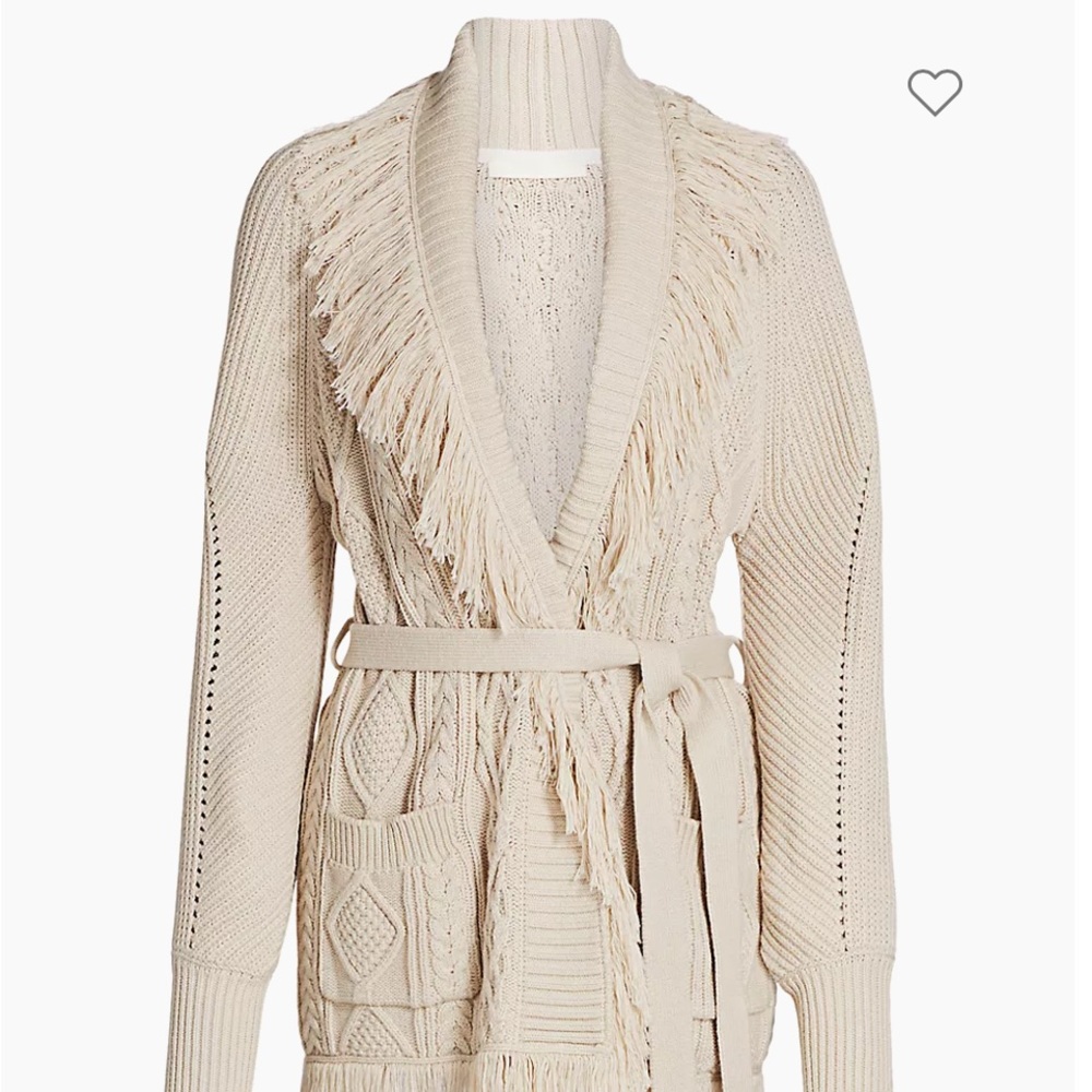 Anina Fisherman Sophisticated yet bohemian knit cardigan with playful fringe.
